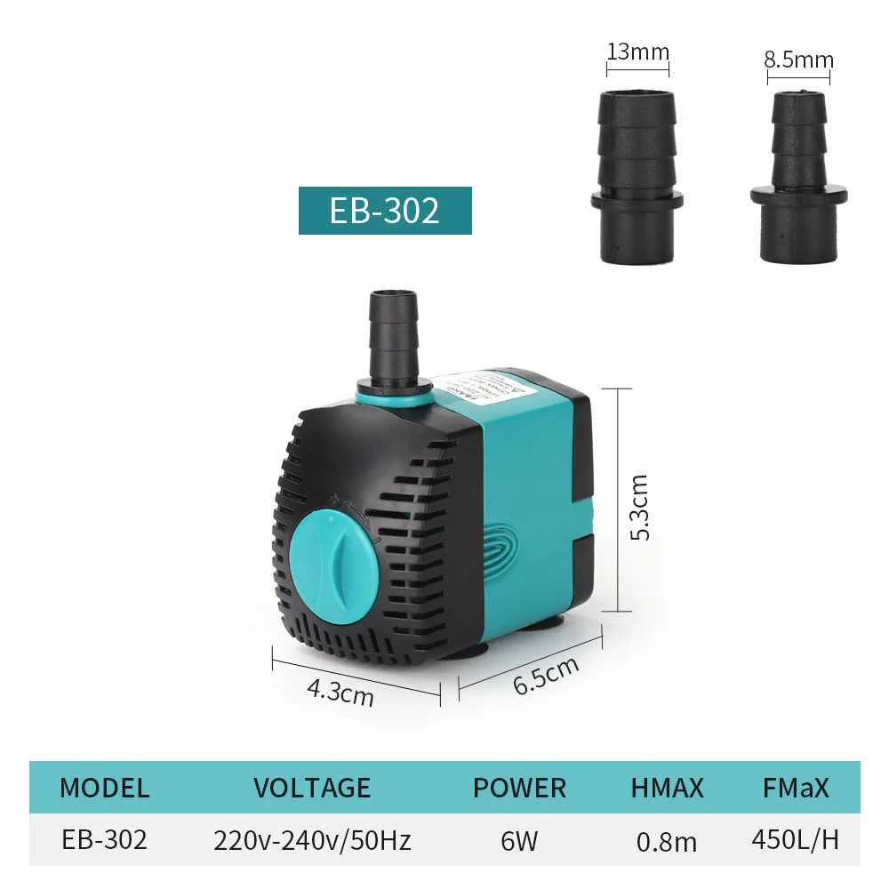 Aquarium Fontein Energiebesparende Aquariumpomp Ultrastille Filter Visvijver EU Plug 3/10/25/35/50/60W Dompelpomp