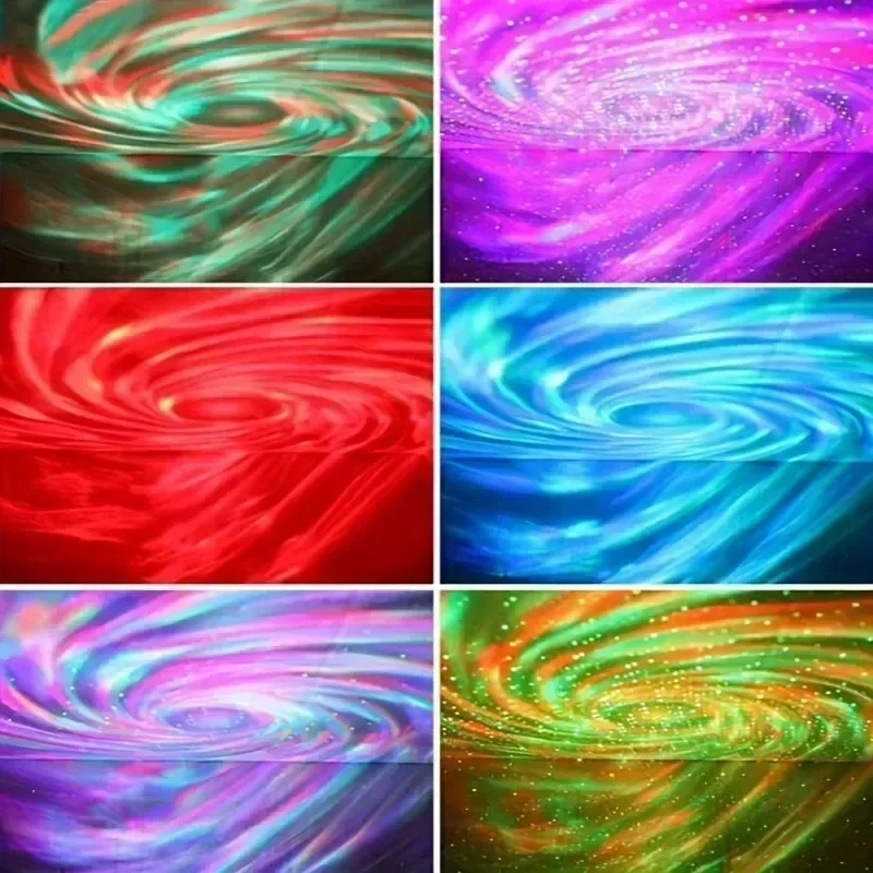 Светодиодные ночники Galaxy проектор с дистанционным управлением 5 В USB перезаряжаемая лампа звездного неба 7 режимов для комнаты, вечеринки, домашнего рождественского декора