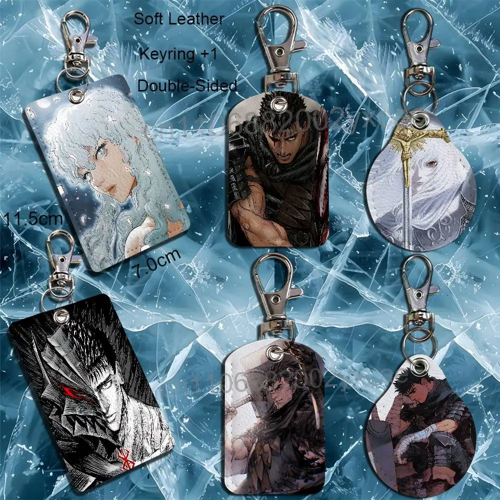Warriors Armor Guts Berserk Griffith Card Holder Keychain Key Ring Door Lock Access Protective Case For Security Gift