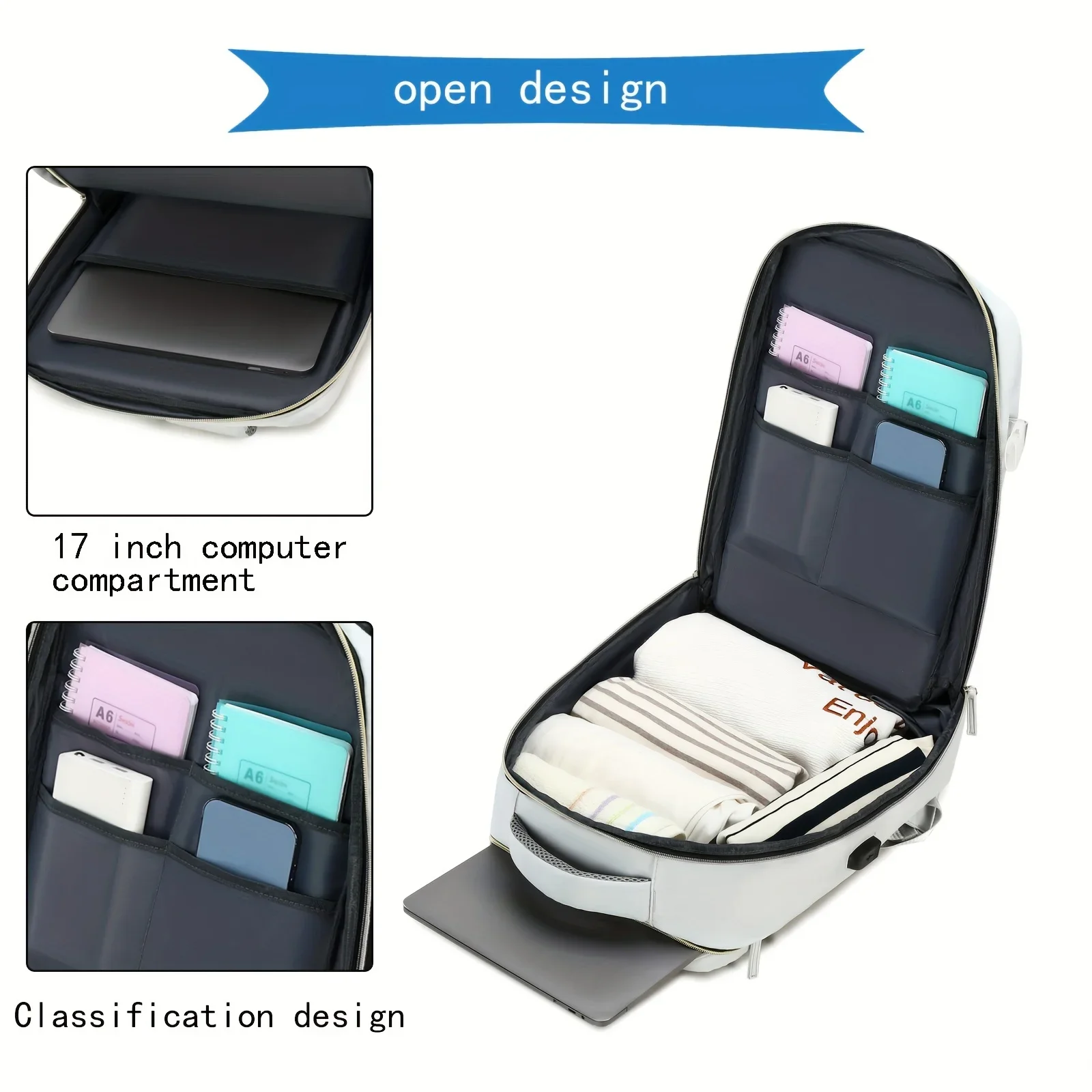 Sac à dos de voyage multifonctionnel, cartable pour ordinateur portable approuvé par les compagnies aériennes, sac de jour pour sports de plein air avec compartiment à chaussures