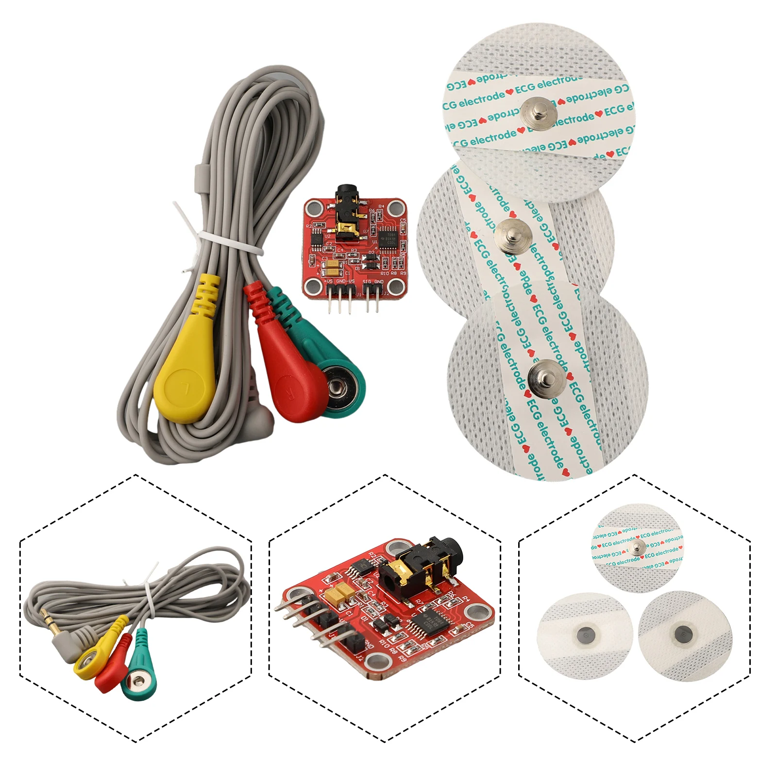 Acquisition Module 1mA 3.3-5V 5V EMG Sensor Module Electric Muscle Sensor Measuring Muscle Activity Microcontrollers Sensor