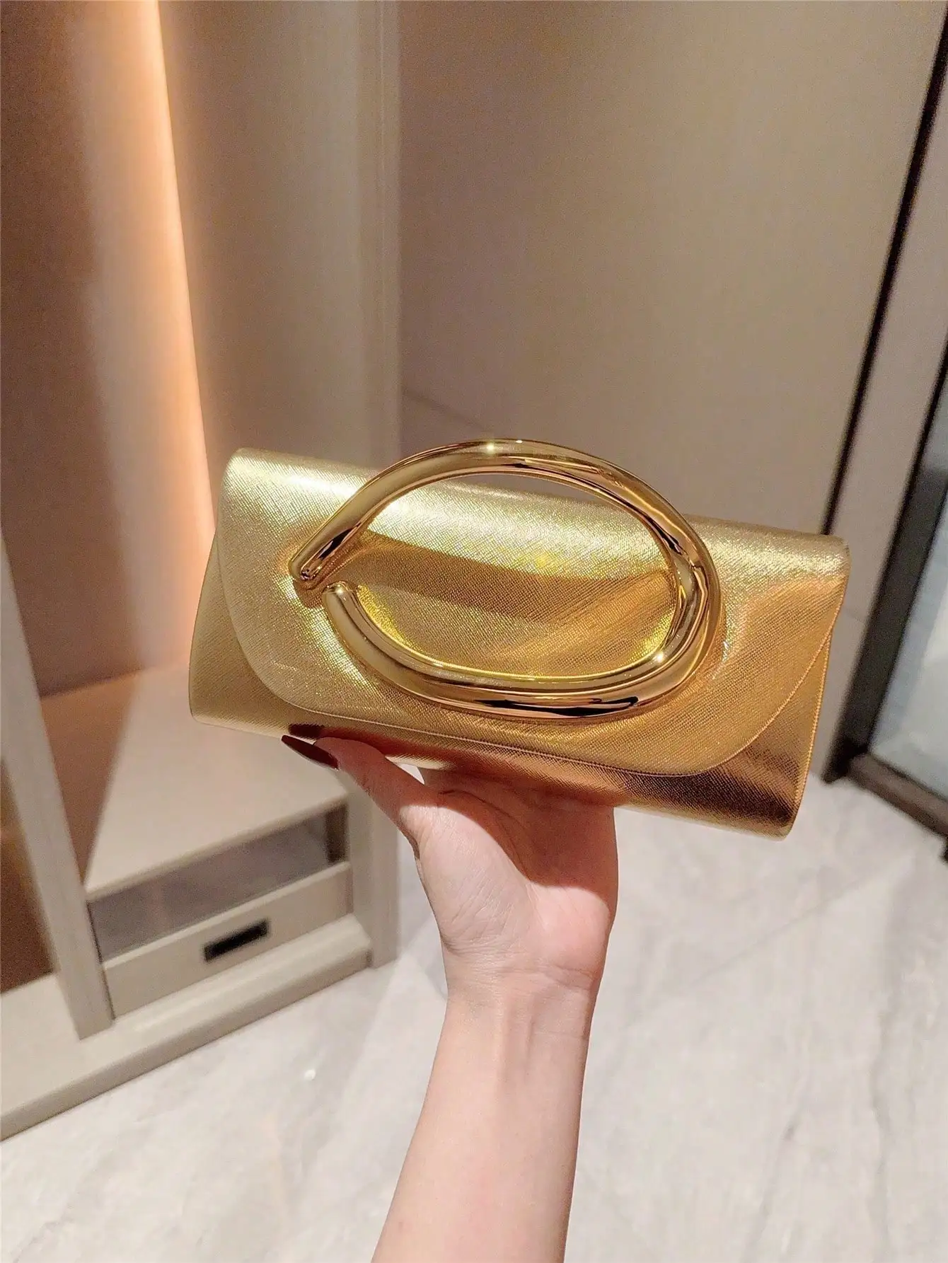 Retro Vintage Solid Color Clutch Wallet,All-Match Carry On Purse, Stylish PU Bag For Women,For Wedding,Party,Prom,Dinner, Fashionable Bags For Woman