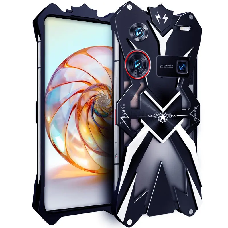 ZTE Nubia Z60 Ultra 5G NX721J Case Heavy Metal Rock Aluminum Hard Cover Phone Case for ZTE Nubia Z60 Ultra Z60Ultra 5G NX721J