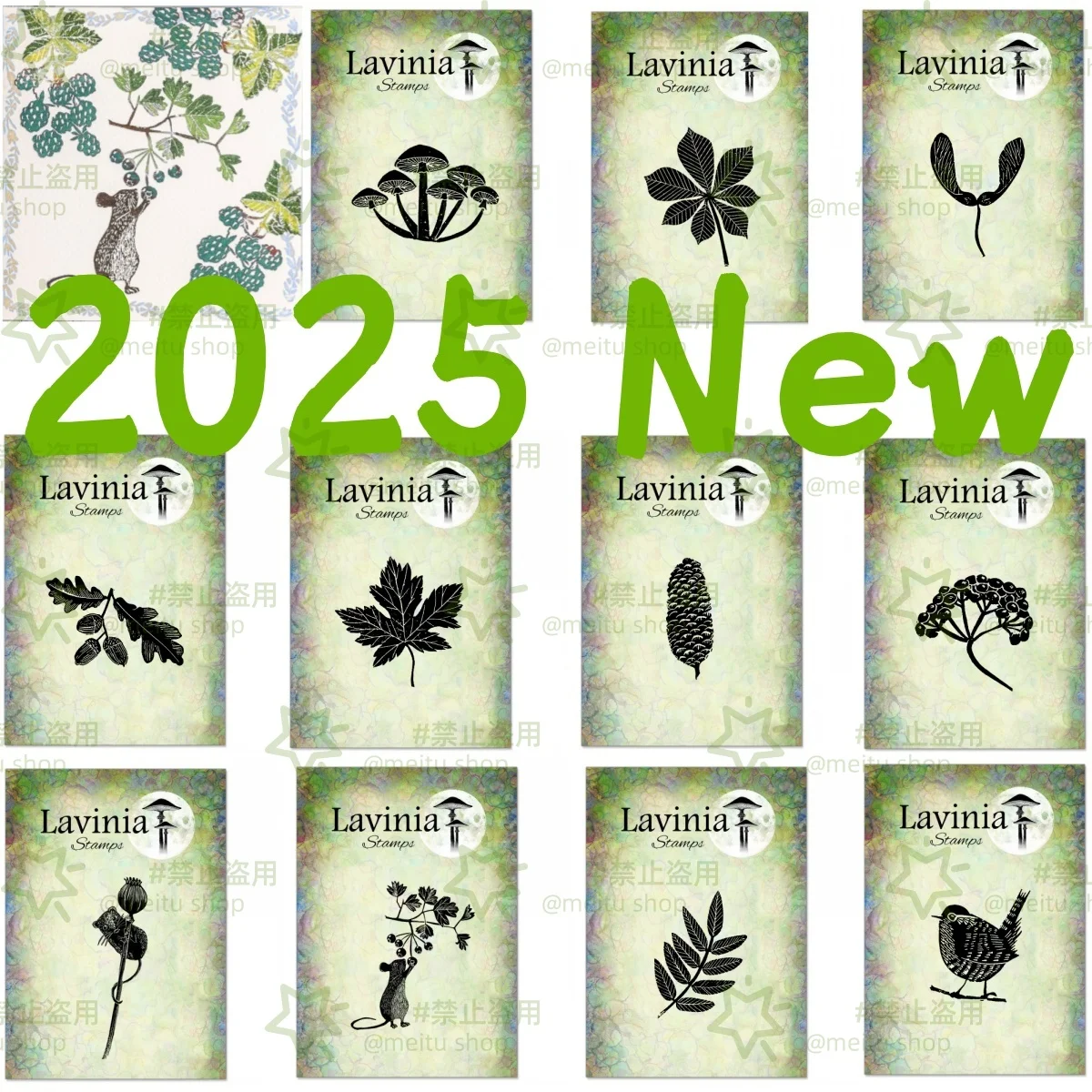 

Mushrooms Leaf Cone Bird Mouse Clear Stamps For DIY Scrapbook Craft Decoration Embossing Template Greeting Card 2025 New