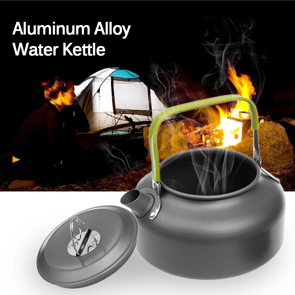 

1.6L/1.2L Portable Water Kettle Water Pot Teapot Coffee Pot Indoor Aluminum Alloy Tea Kettle Outdoor Camping Hiking Picnic Pot