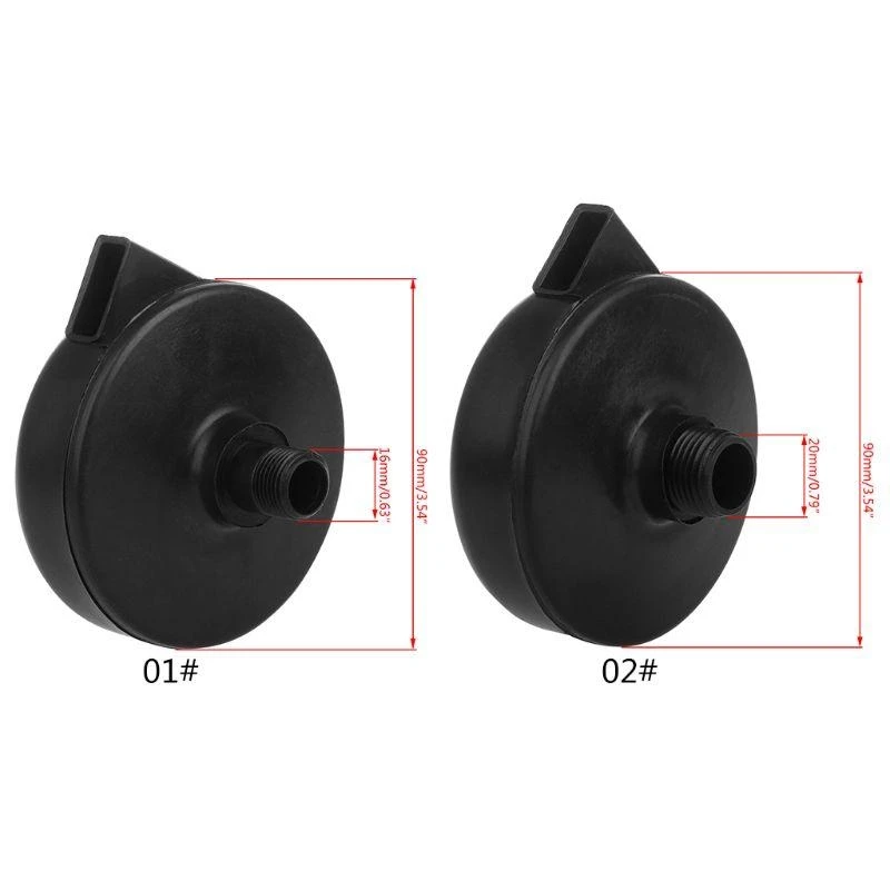 

R1WA 16/20mm Black Plastic Male Threaded Exhaust Noise Muffler Air Filter Co