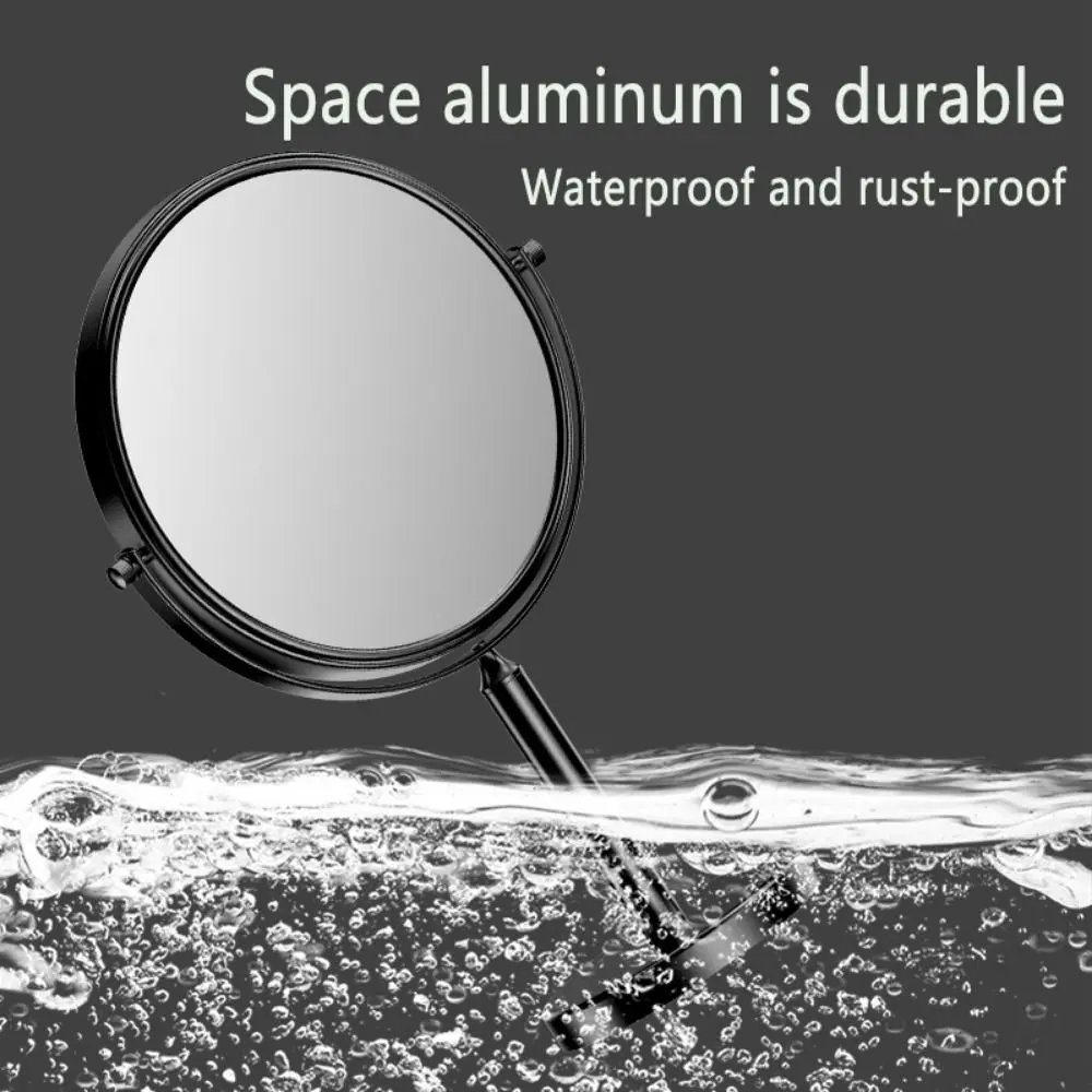 Espejo de maquillaje de escritorio de doble cara, espejo cosmético de aumento redondo giratorio 360, de alta definición