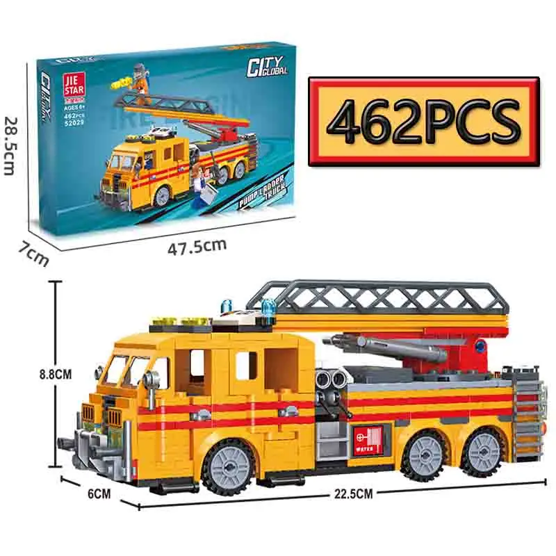 

MOC Multiple Style Types of Cloud Ladders Fire Trucks Creative Building Block DIY Models Children's Puzzle Toys Birthday Gifts