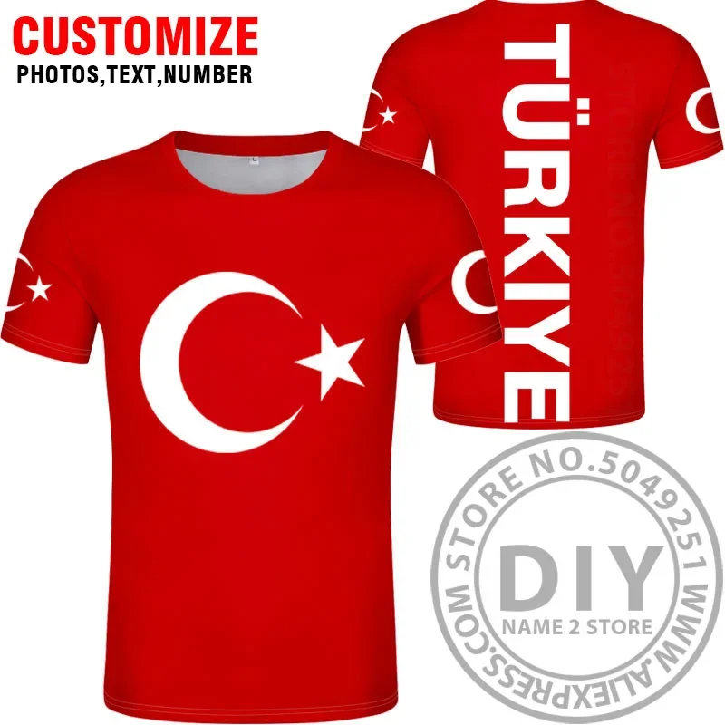 TURKEY T Shirt Diy Free Custom Name Number Tur T-Shirt Nation Flag Tr Turkish Republic Turk Country College Print Photo Clothing