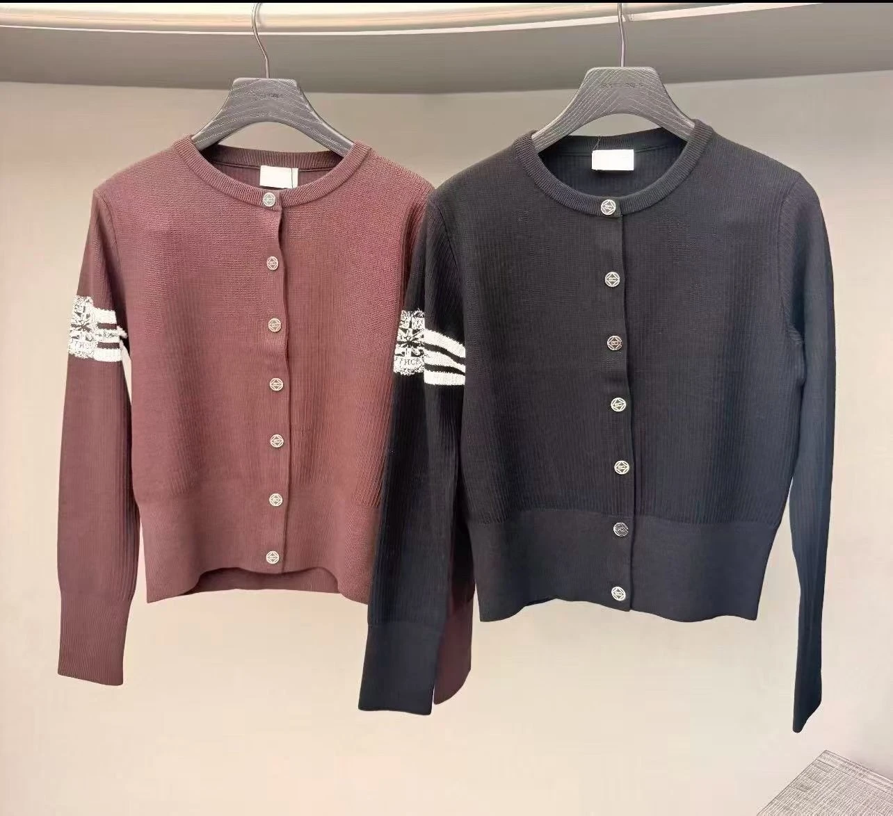 2026 Early Autumn Winter Women Golf Knit Cardigan Preppy  Knitted Baseball Jacket Age-reducing Versatile Golf Sport Outerwear