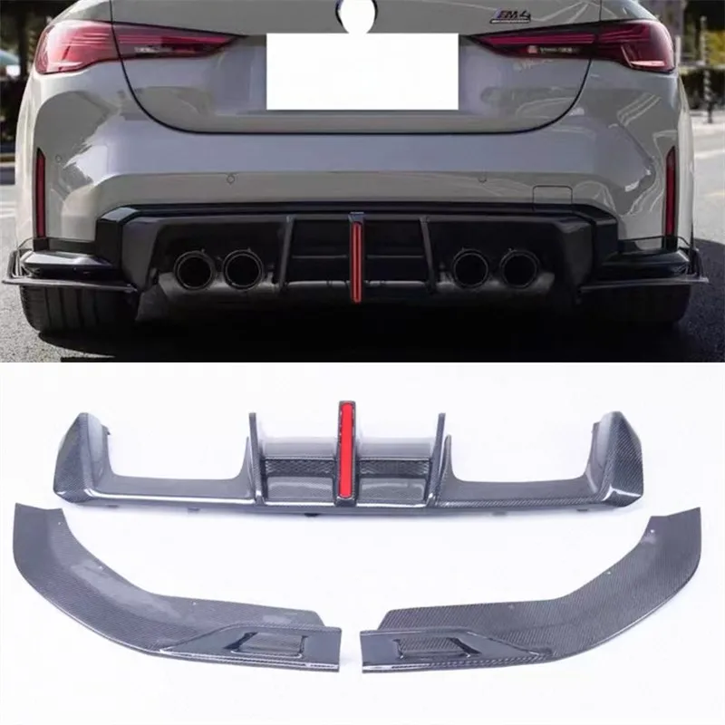 

For BMW G80 G82 M3 M4 2018 2019 2020 2021 2022 2023 2024 2025 ReaI Carbon Fiber Bumper Rear Lip Spoiler Kit