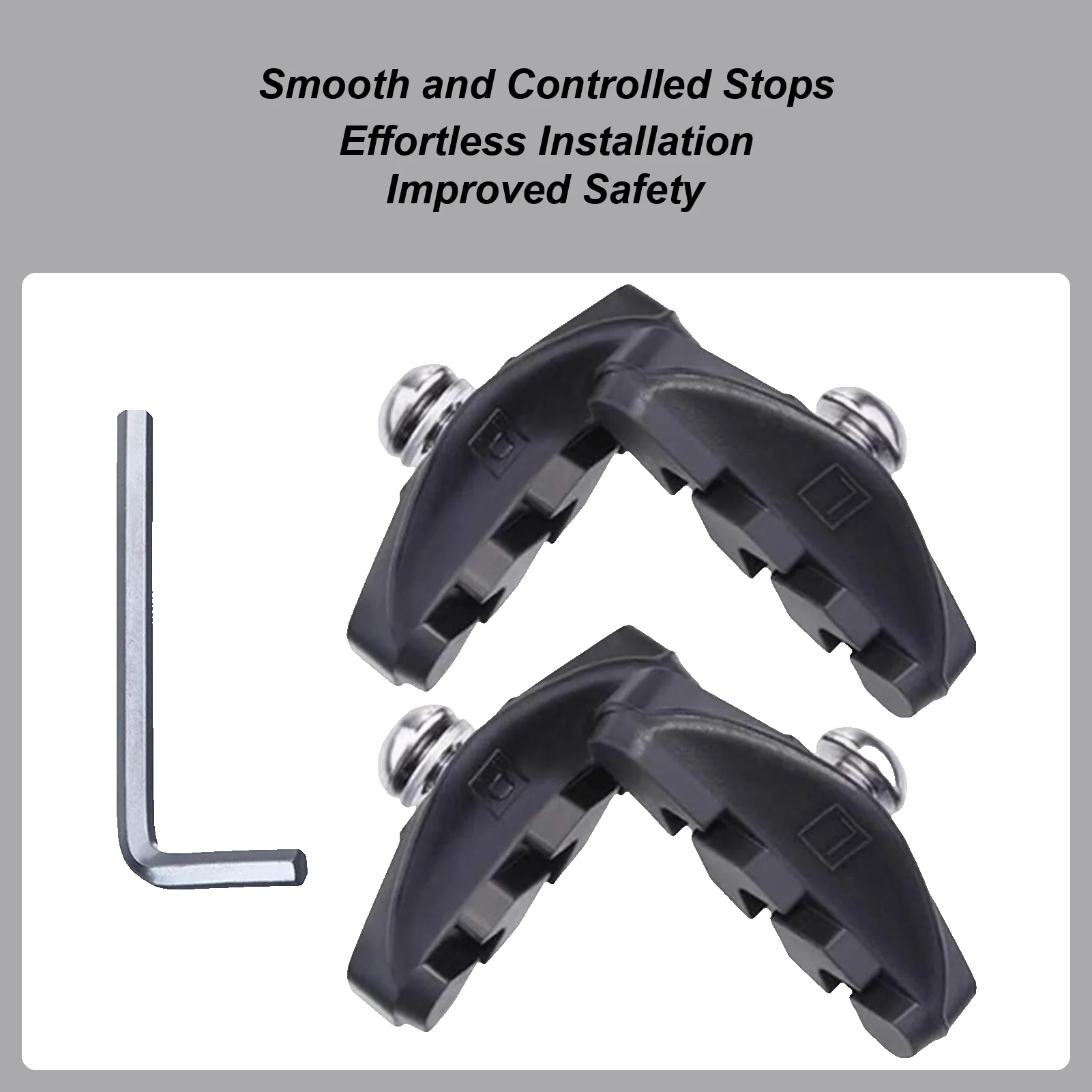 

Bike Disc Brake Pads Bike Brake Pads Replacement V Braking Block Parts Components Stop Accessories With Wrench For Exercise