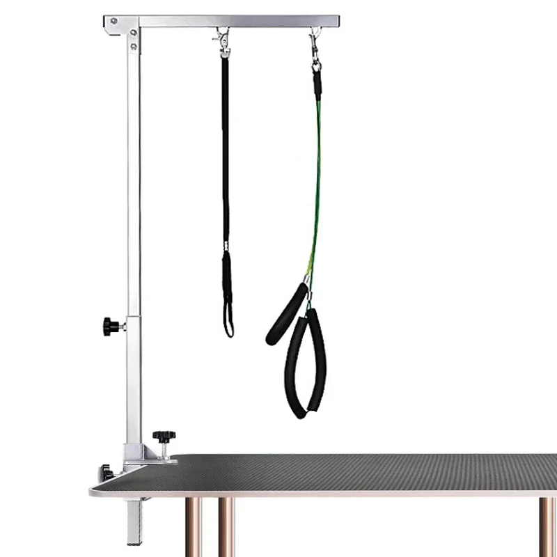 Dog Grooming Bracket with Clamp Dog Grooming Loop Noose Foldable Pet Grooming Arm Support for Bath Desk Pet Items 강아지미용