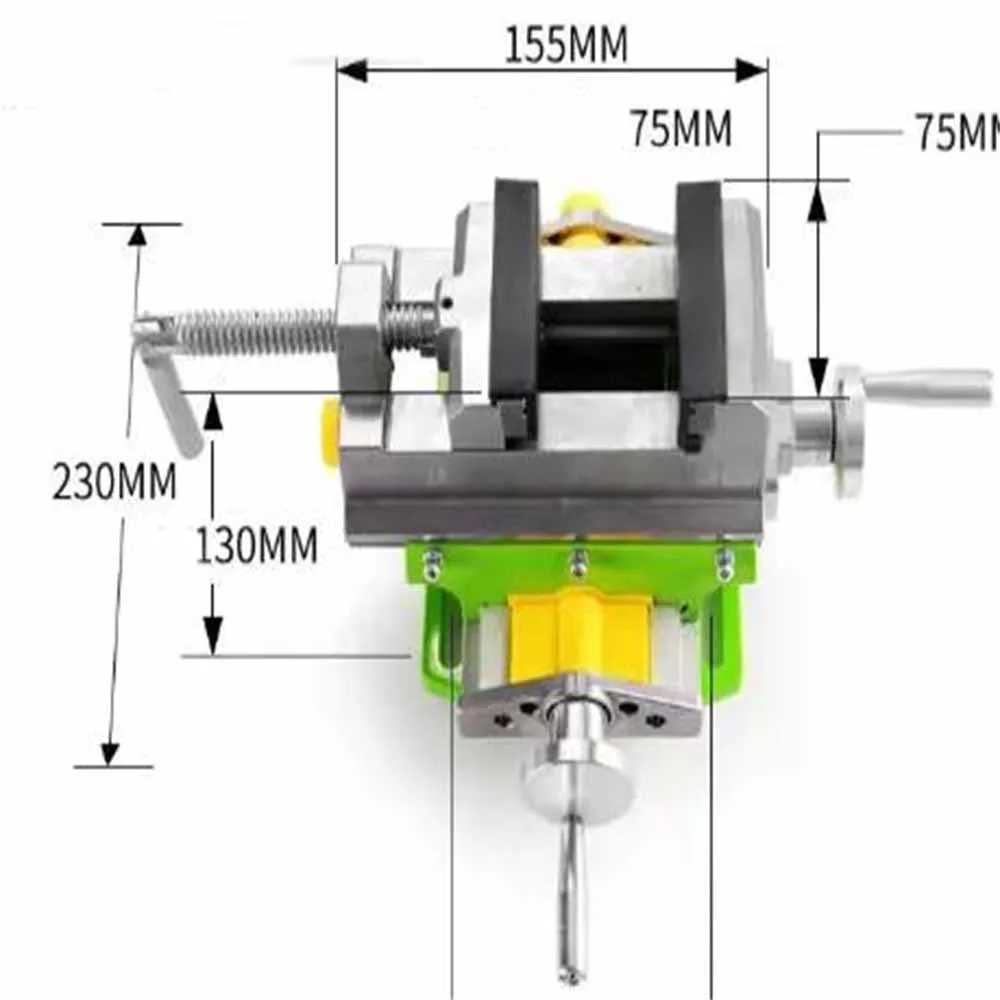 

3 Inch Cross Slide Vise Vice Table Compound Table Worktable Bench Alunimun Alloy Body for Milling Drilling