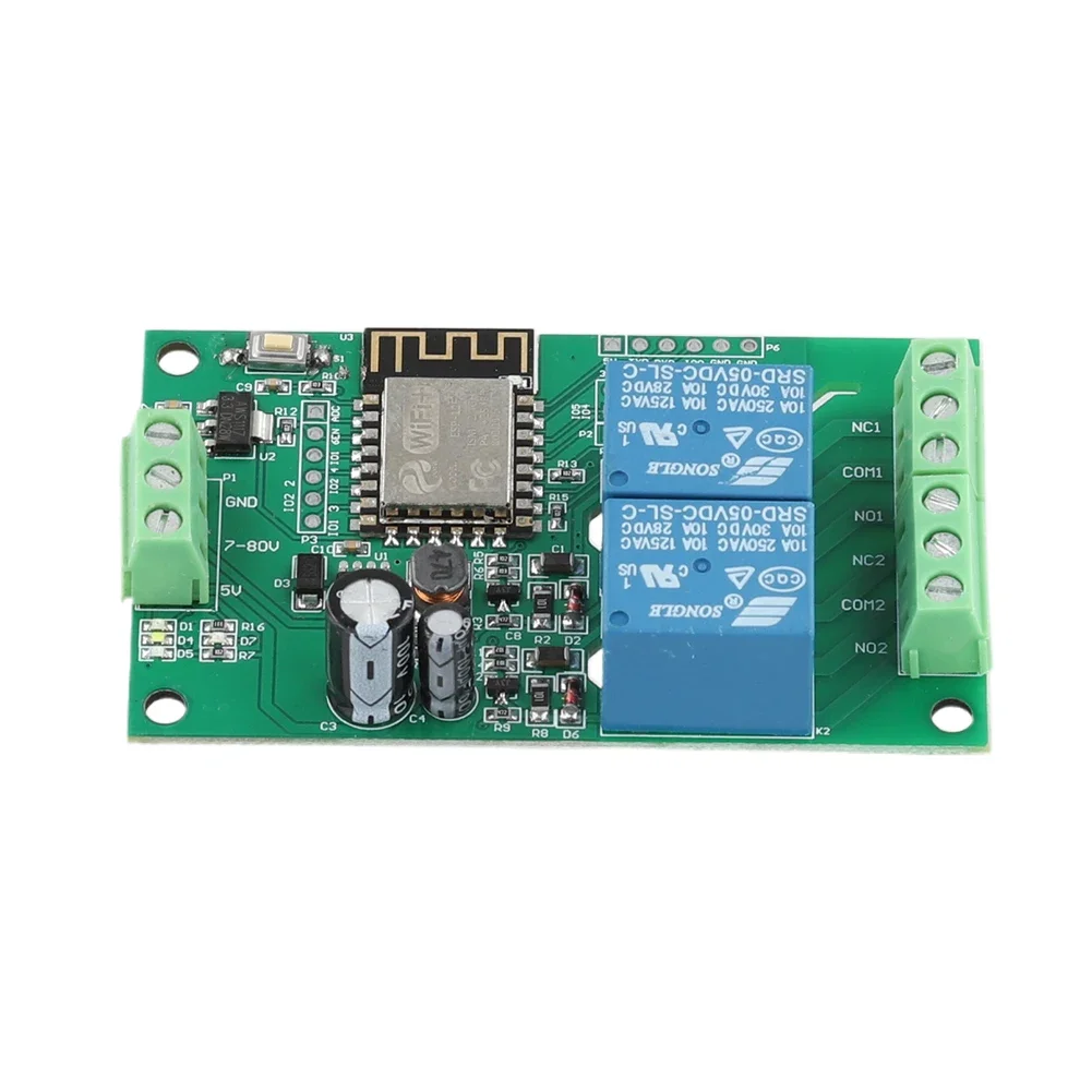 ESP8266 WIFI Relay Module Dual Channel DC 5V 10A Switch Controller Board ESP-12F Development Board Based on Arduino