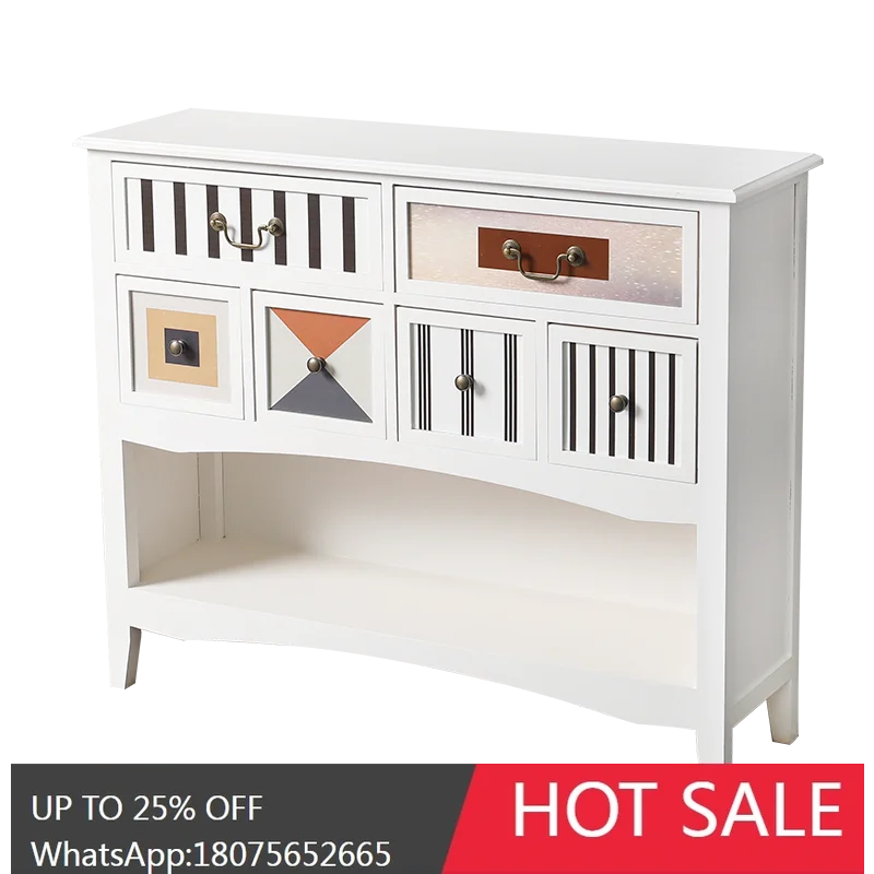 

MQ American aisle entrance cabinet entrance hall solid wood chest storage side cabinet