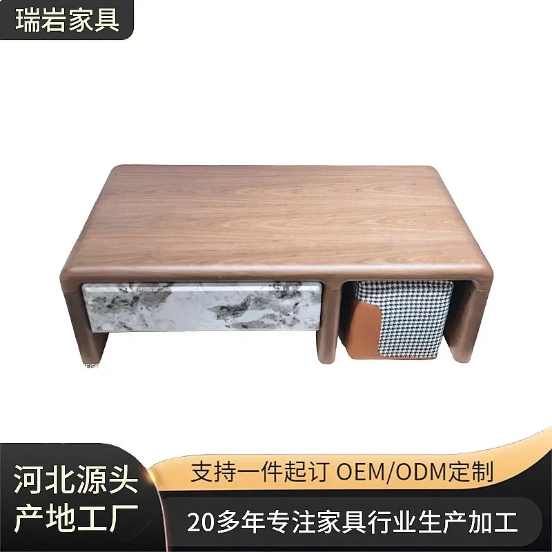 BJ Minimalist Italian Style Coffee Table Set, High-Low Combination, Small Space Living Room Side Table, Modern Home Furniture