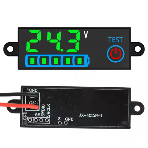 Universal Battery Charge Indicator Panel LED Indicator Voltage Charge Indicator For Acid Battery Lithium Battery DC 7-55V 3S~14S