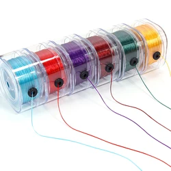 1Roll Elastic Beaded Rope Square Transparent Box Colorful Beaded Cord Elastic Wire for Bracelet Necklace Jewelry Accessories