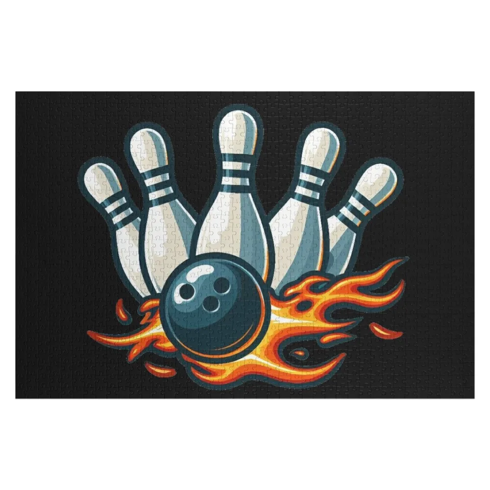 

Strike Fire: Unique Bowling Jigsaw Puzzle Wooden Decor Paintings Custom Puzzle