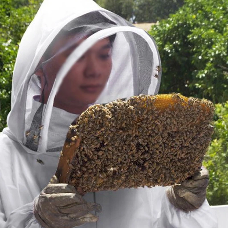 Beekeeping tools beekeeping tools beeproof clothing white beeproof clothing one-piece bee clothing cotton bee protective clothin