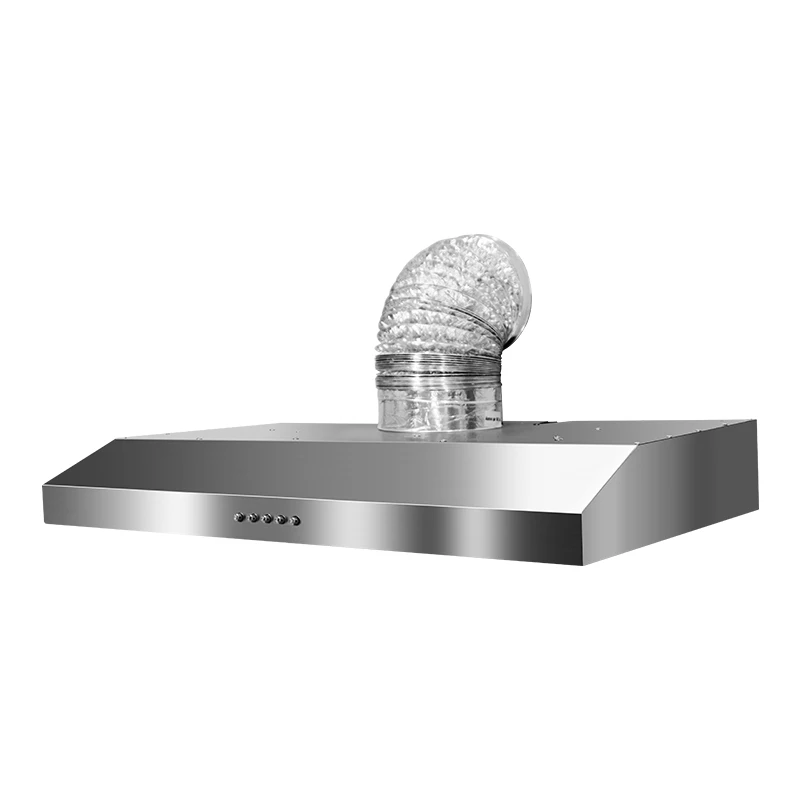 

Slim Kitchen Extractor Wall-Mounted Auto Clean Electric Restaurant Commercial Fan Range Hood Extractor 750mm Stainless Household