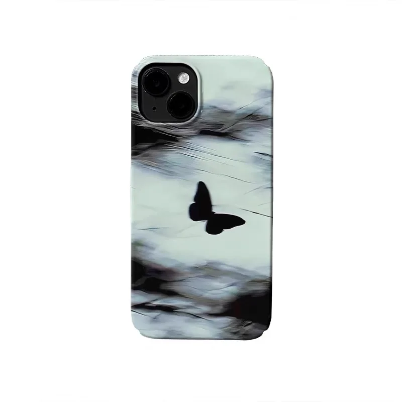 

Blue Dreamy Black Butterfly Case for IPHONE 17 16ProMax 15 14 13 12 11 PRO XR XS SE Acrylic TPU Two in One Magnetic Phone Cases
