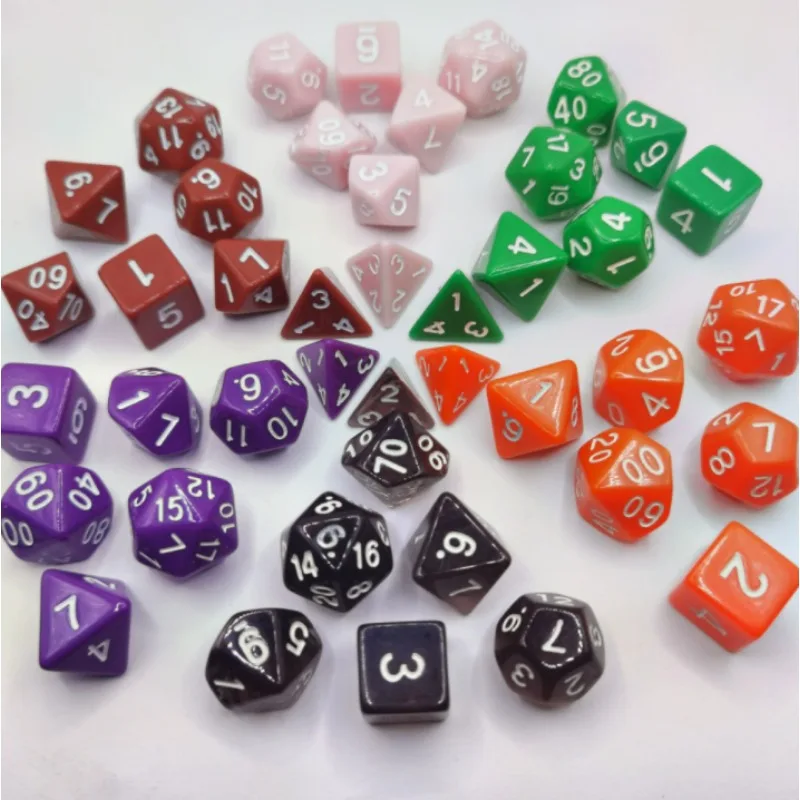 DND Dice Polyhedral Dice RPG High Quality Transparent Dice Game Set Various Wonderful Colours For DND RPG Board Game Party Games