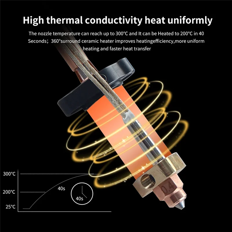 AP-For Creality Hi Combo Verbeterde hotend-kit Alles-in-één mondstuk van gehard staal Bestand tegen hoge temperaturen en snel afdrukken