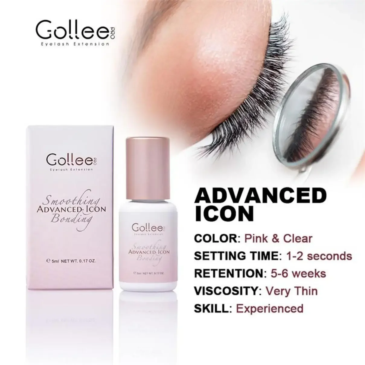 Gollee 1s Fast drying Jelly powder glue Eyelash Glue for Salon Artist eyelash extension Glue Waterproof Professional supplies