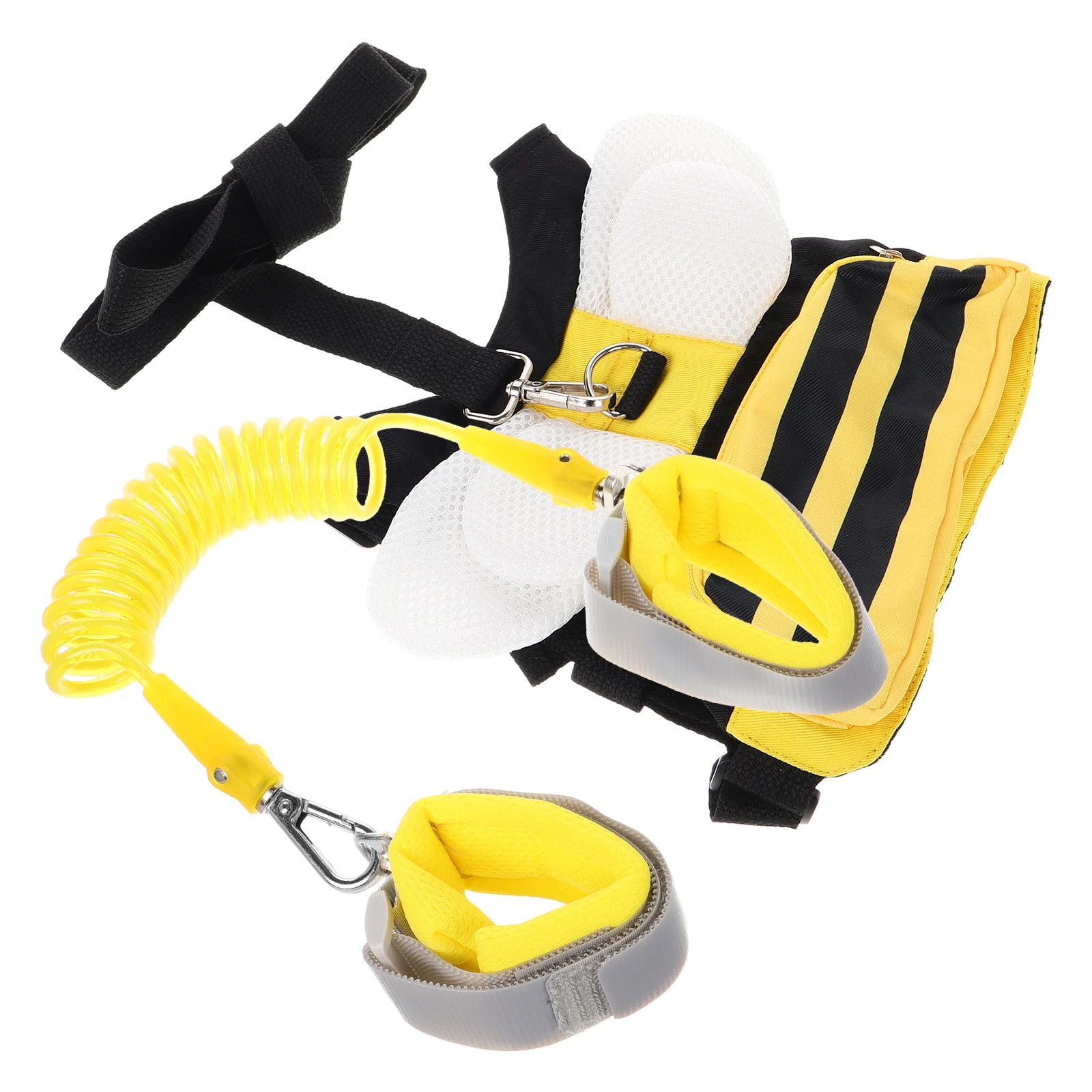 

Toddler Leash Backpack Adjustable Length Soft Breathable Material Safety Harness for Kids Walking Bee Dog Design