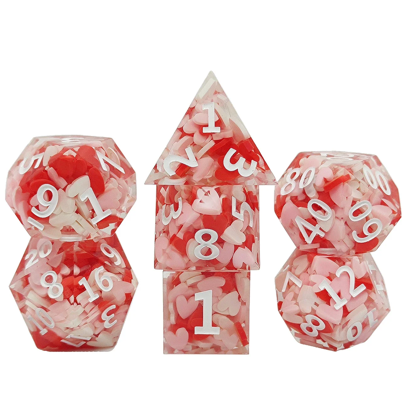 7pcs/Set Handmade Resin COC Runner Dice Set For Dungeons & Dragons DND Cthulhu Board Game D20 Multi-Sided Color Set RPG