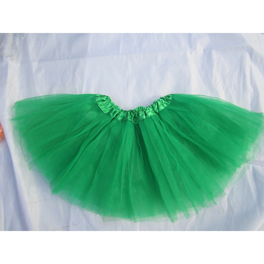 2 Pcs Tutu Skirt 3 Layers Ballet Dressing Up Kids Tutu Skirt for Girls Party Costume Favor (Green) tutu skirt for ballet