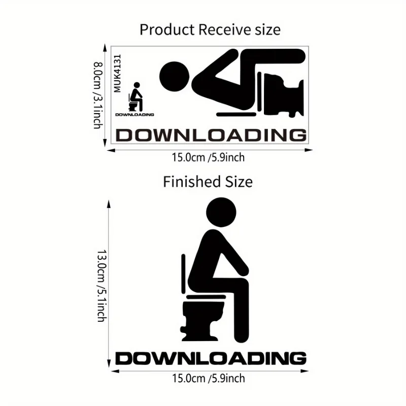 1 قطعة تنزيل ملصقات المرحاض الإنجليزية القابلة للإزالة ملصقات الحائط المنزلية للمرحاض، ملصقات المرحاض