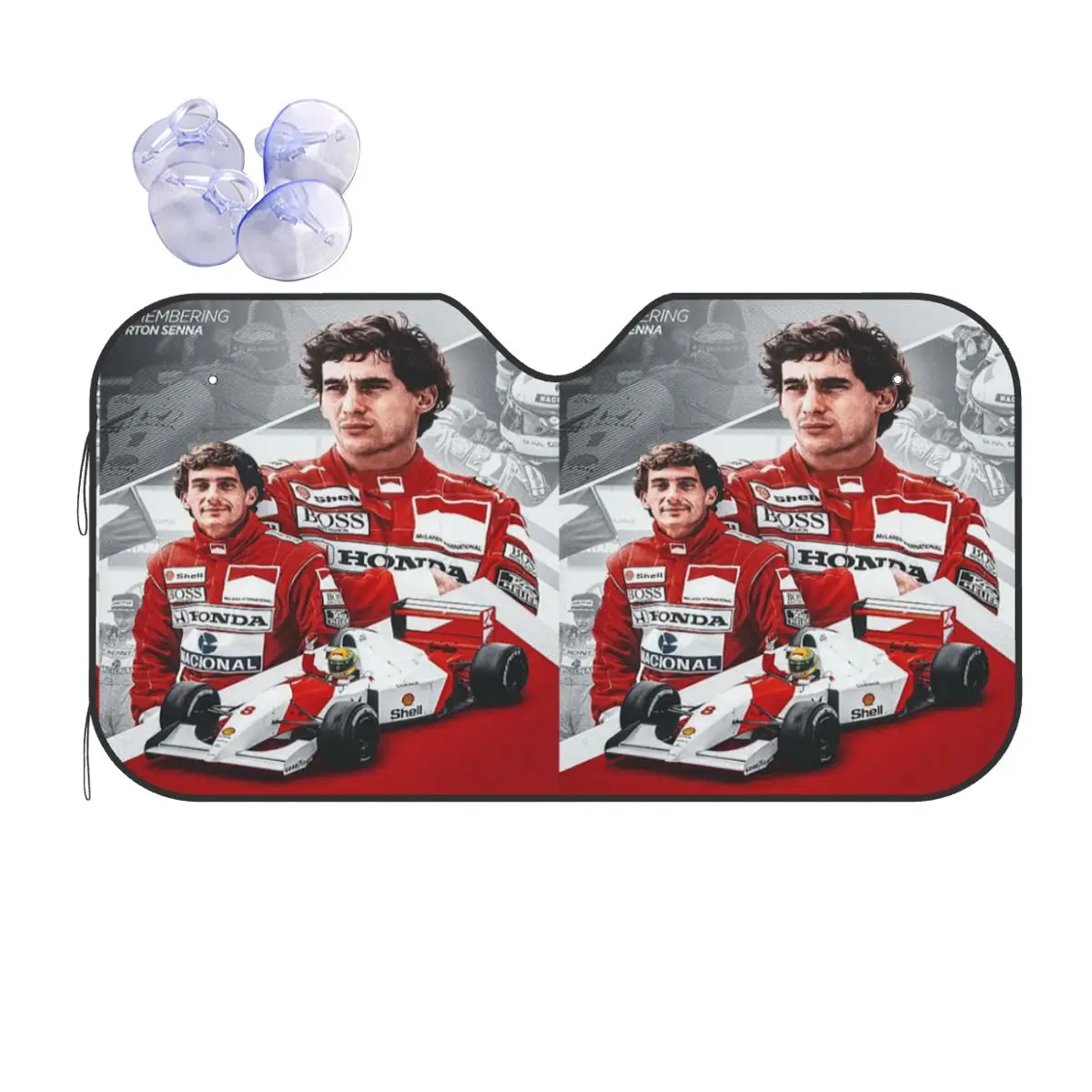 

Ayrton Senna Racing Cars Sunshade Windscreen Car Front Windshield Window Sun Visor Accessories Covers