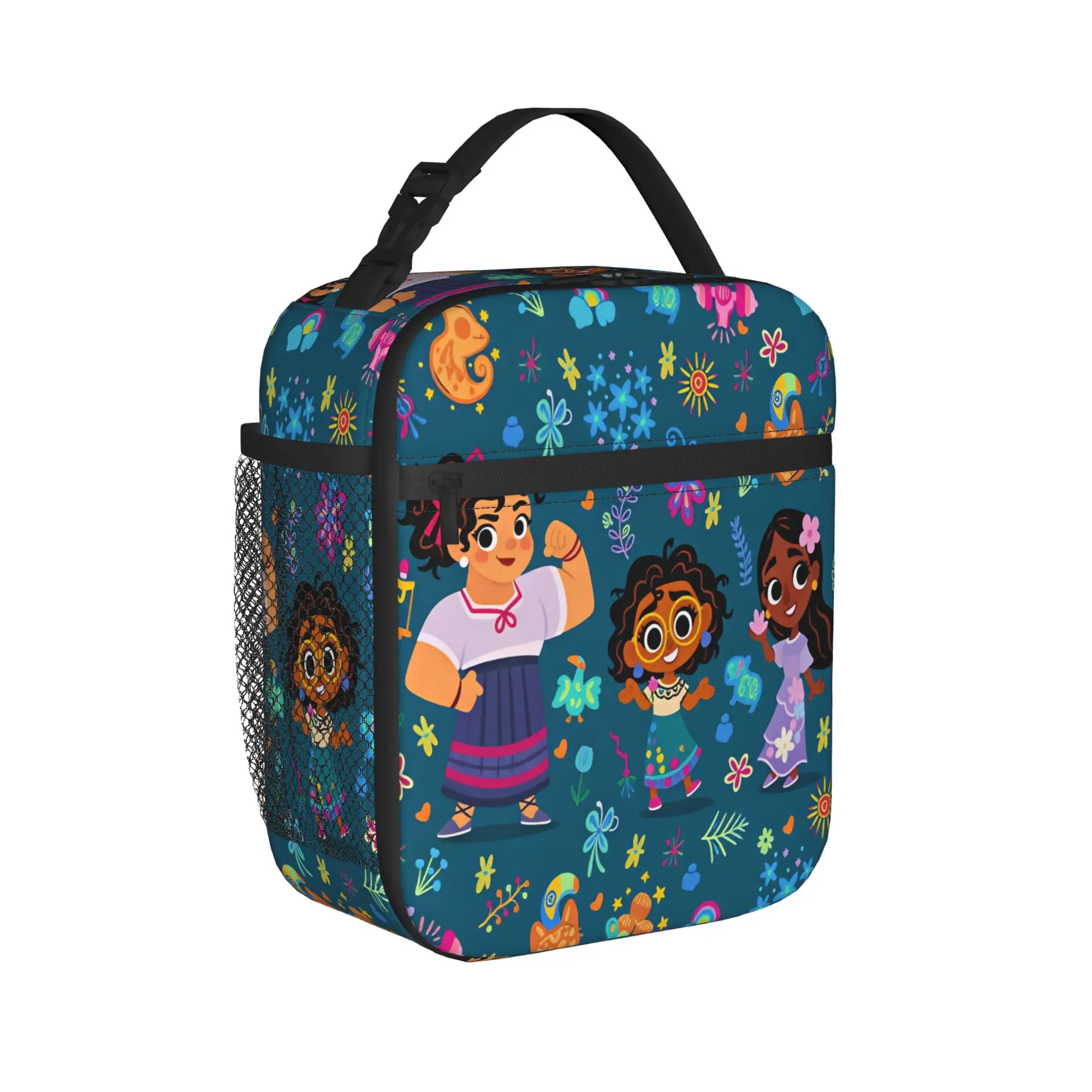 Cartoon Anime Lunch Bag Encantos Leisure Lunch Box For Child Travel Convenient Cooler Bag Oxford Graphic Thermal Tote Handbags