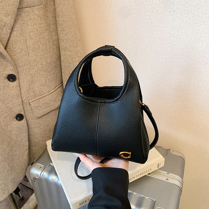

Women's Mini Bucket Bag Designer Style Large Capacity Handbag Casual Crossbody Shoulder Bag with Detachable Shoulder Strap