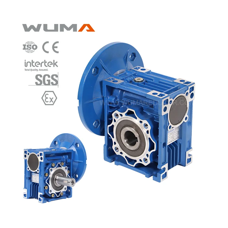 Gearbox 150W Nema 36 China Industrial Reducer Mini RV040 100:1 Worm Drive Aluminum Iron Housing Flange Mounted Motor ODM