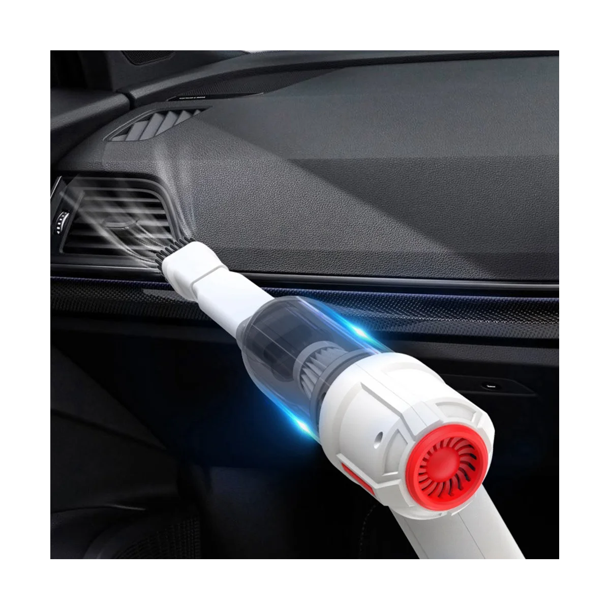 9000Pa Wireless Car Vacuum Cleaner Cordless Handheld Auto Vacuum Home & Car Dual Use Mini Vacuum Cleaner -White