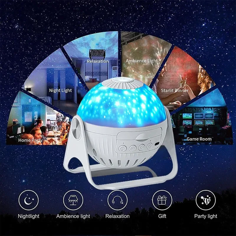 GGbingo LED Starry Sky Projector Night Light 13 in 1 Planetarium Projection USB Rotating Night Lights Galaxy Star Projector Lamp