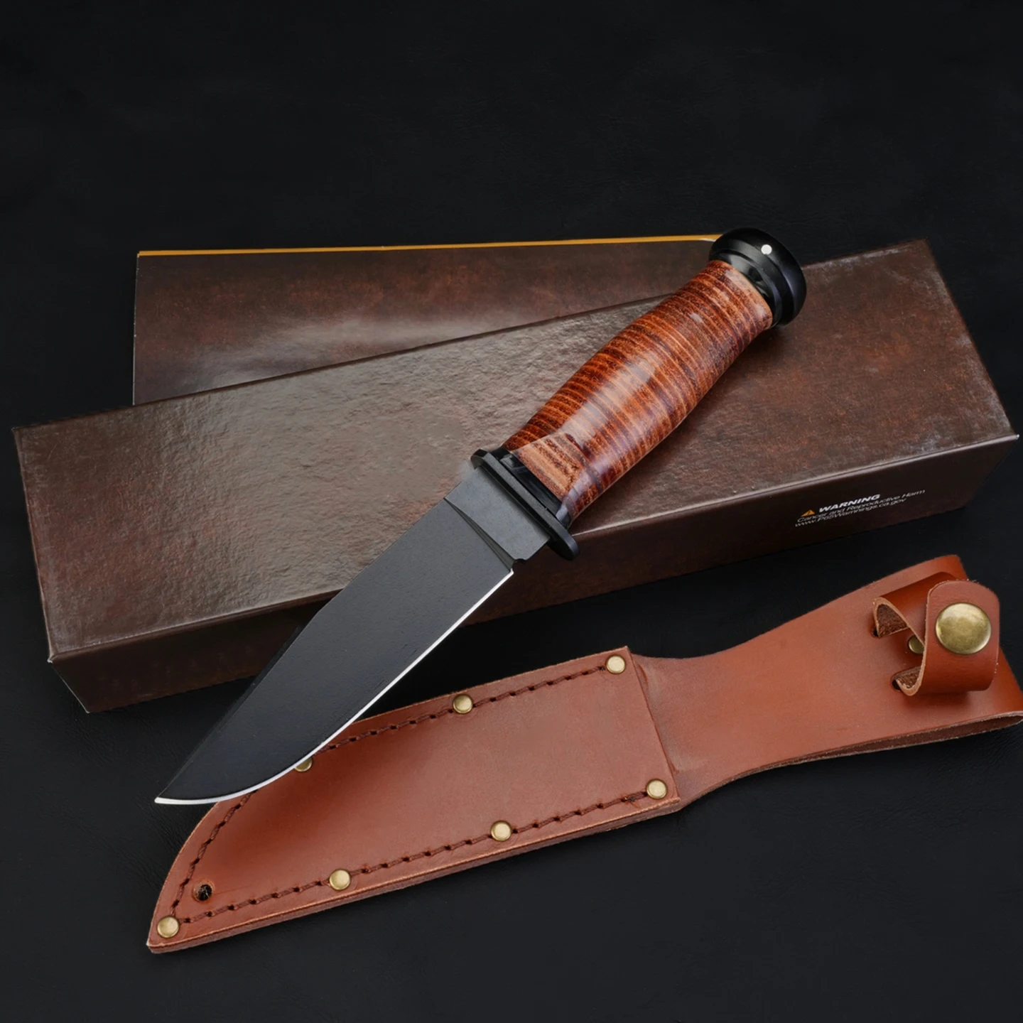 

KA-2225 Small obstacle-clearing camping straight knife, 1095 high-carbon steel hunting knife, mountain exploration knife