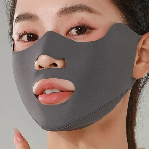 Washable Breathable Ice Silk Anti-UV Sunscreen Mask Dustproof Cycling Face Mask With Eye Corner Protection