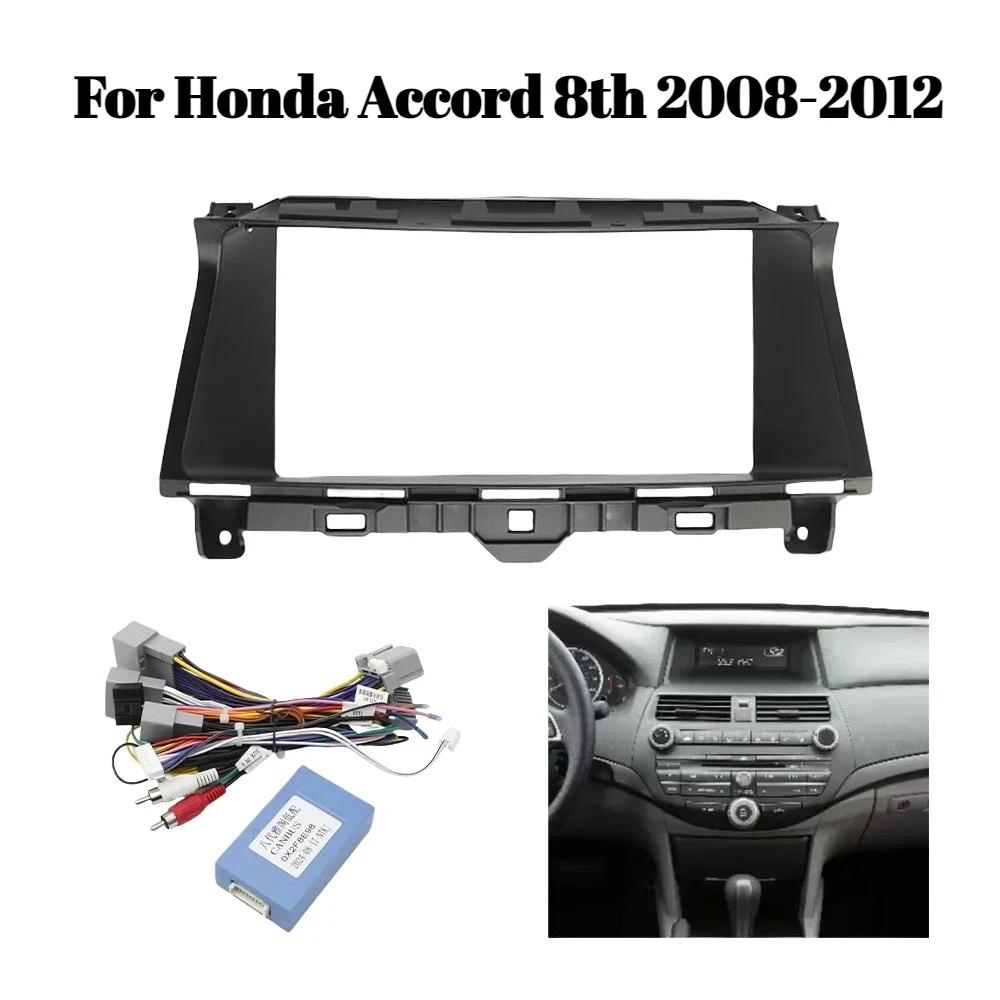 

9-дюймовая рамка для автомобильного радиоприемника для Honda Accord 8th 2008-2012, адаптер для приборной панели, комплект отделки 2DIN для установки