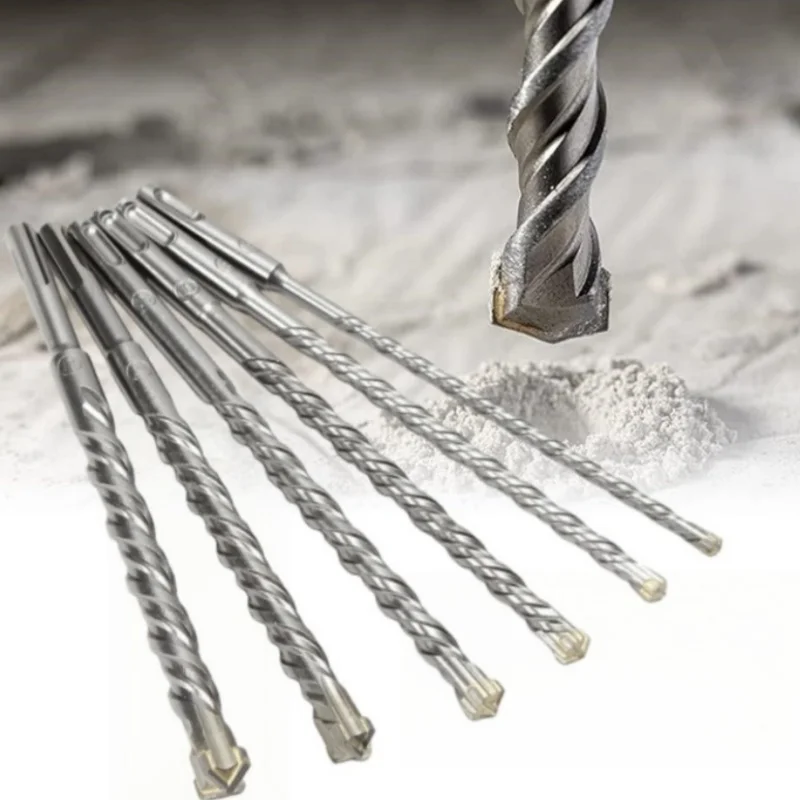 110/160/210mm SDS Plus Drill Bits 5/6/8/10/12/14/16mm Cross Type Tungsten Steel Alloy for Masonry Concrete Rock Stone Drill Bit