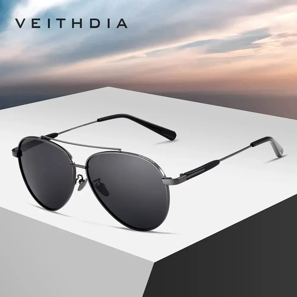 

VEITHDIA Brand Sports Men‘s Sunglasses Polarized UV400 Lens Outdoor Driving Eyewear Stainless Steel Sun Glasses For Male VT284