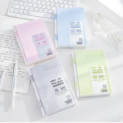 A6 PU Leather Pen insert Notebook Colored Page Daily Planner portable Notepad To Do list Grid diary Office School Stationery