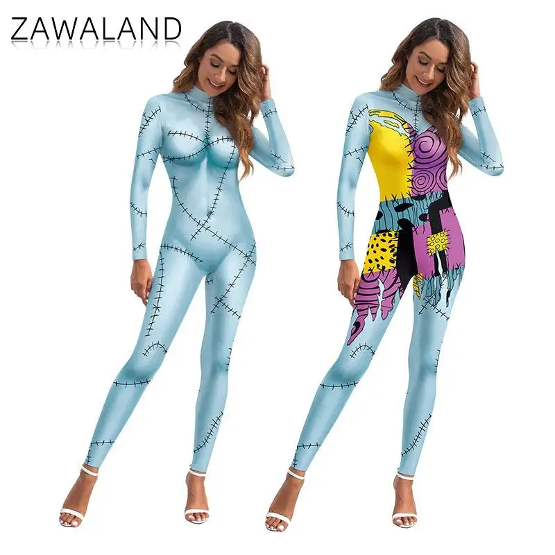 Zawaland-Costume Zvised pour Femme, Combinaison de Cosplay de Film, IQUE dex, Impression 3D Effrayante, Tenue de ixd'Halloween, Costume de Batterie Sexy, Nouvelle Collection