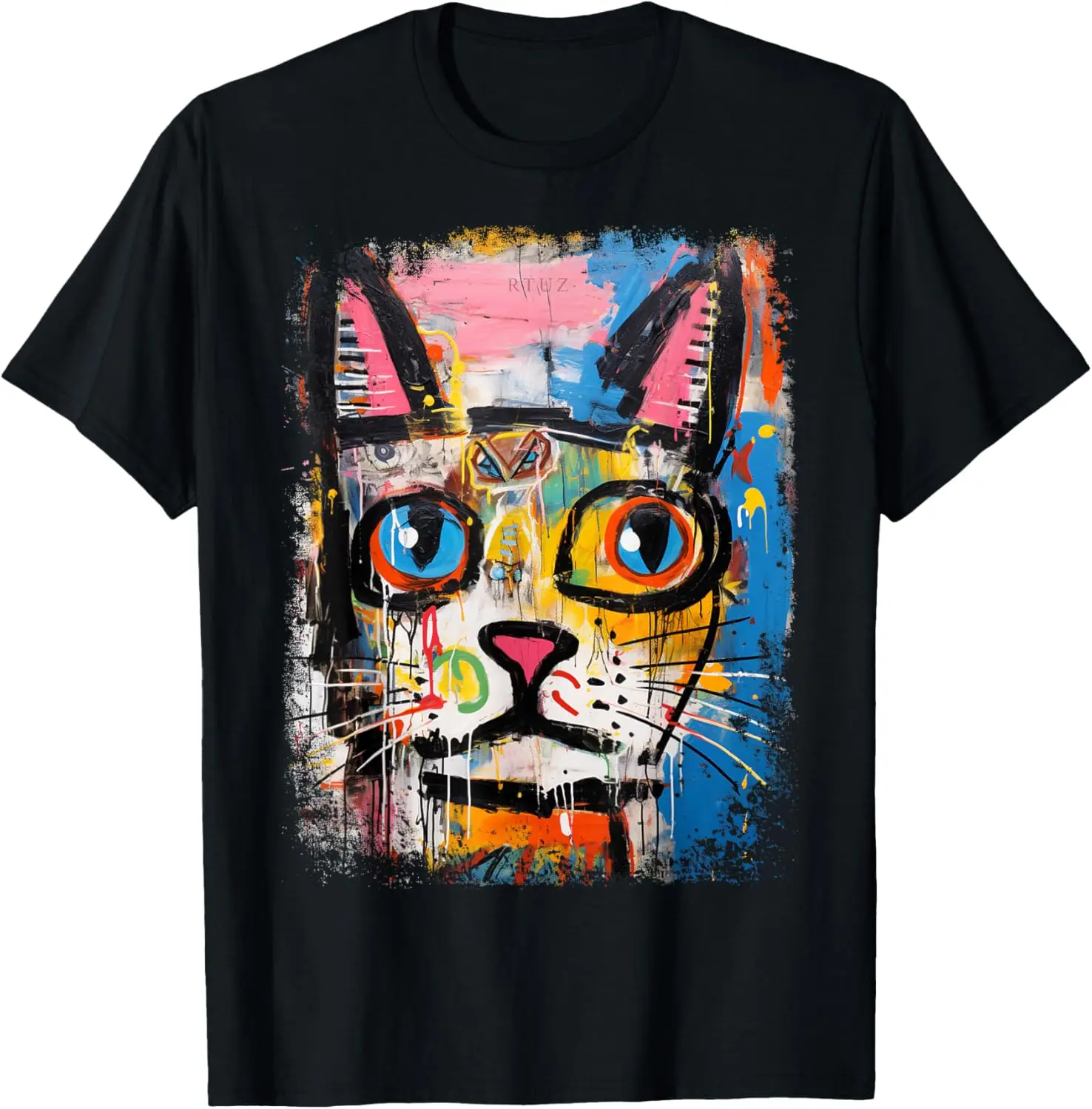 Abstract Cat Pop Art Graffiti Cat T-shirt