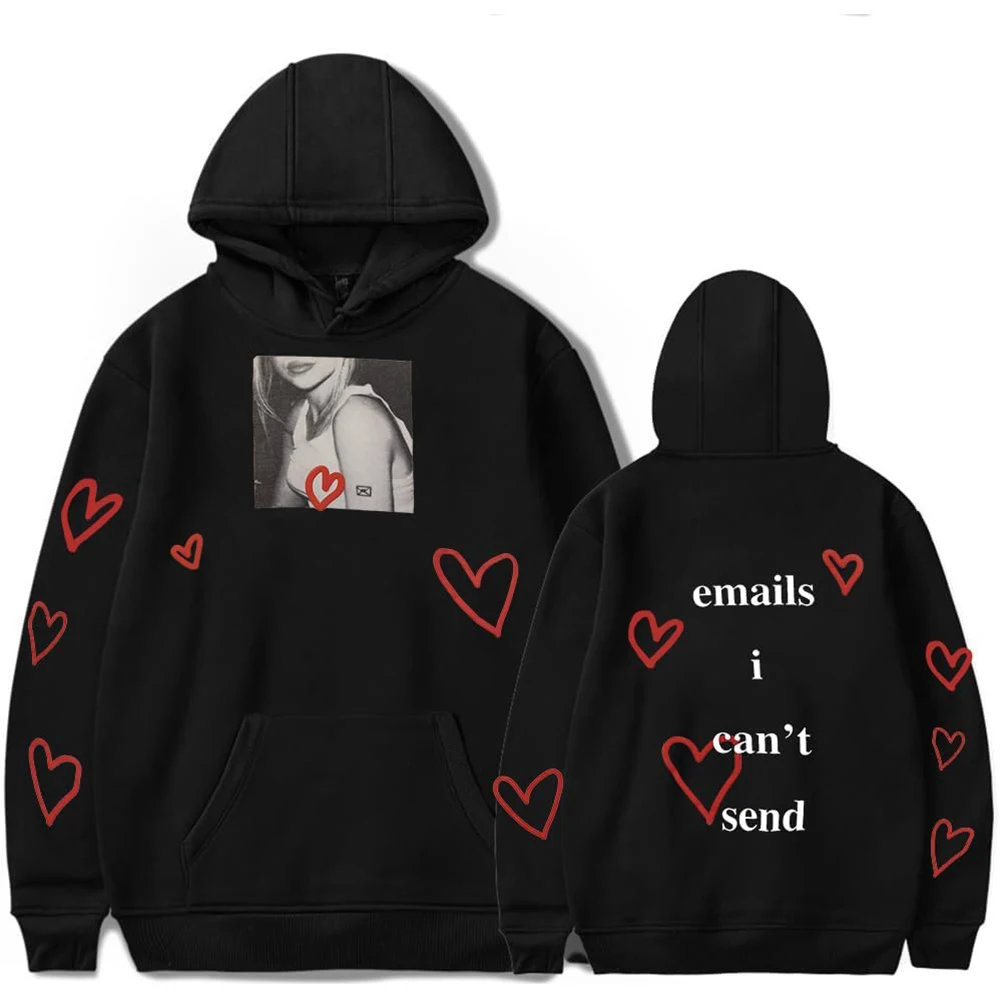 

Толстовки Sabrina плотник сердце письма я не могу отправить Merch толстовки женские/мужские модные повседневные с длинным рукавом