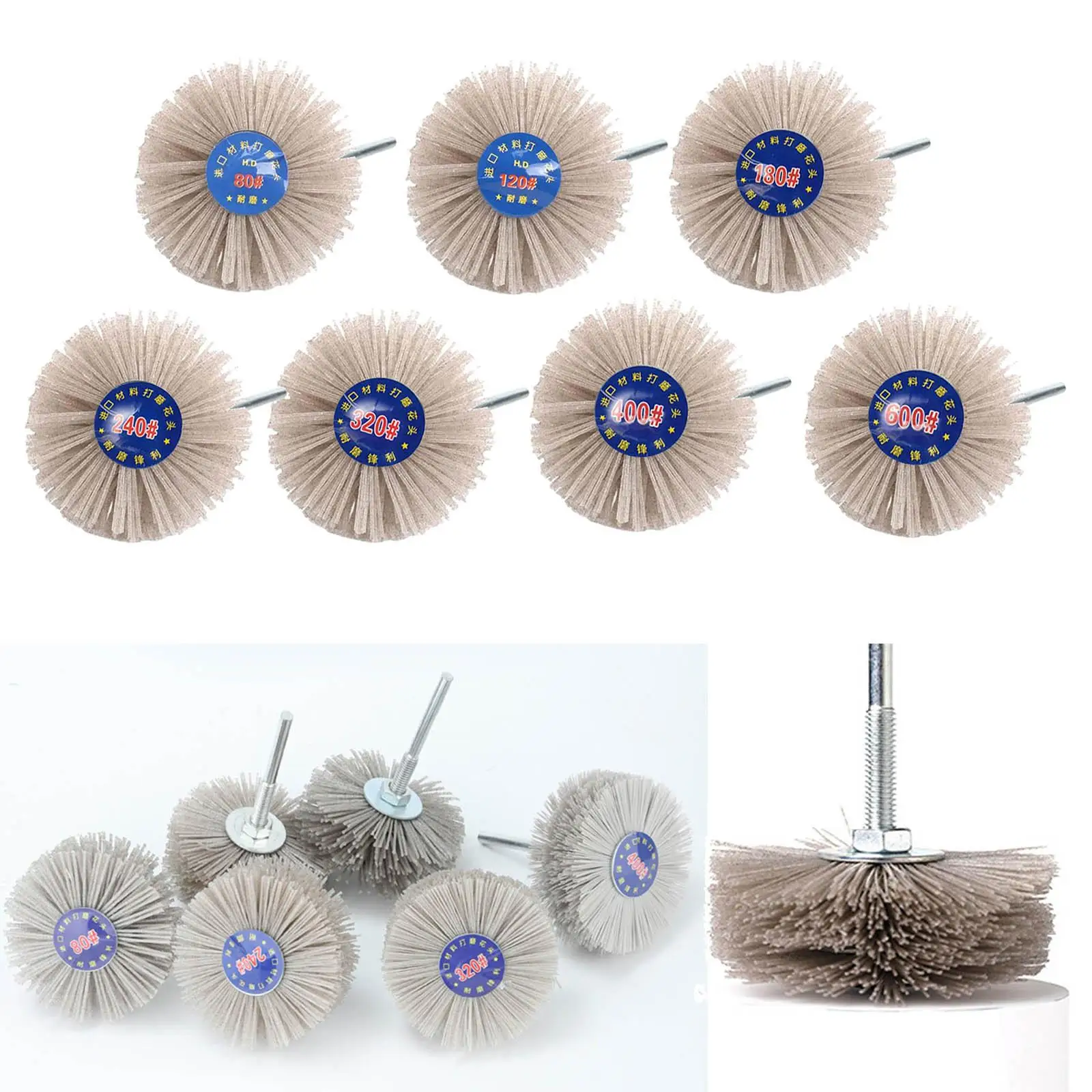 Woodwork Grinding Nylon Wheel Brush Rotary Tools Furniture Polishing Brush